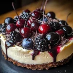 Bourbon Biscuit Cherry Cheesecake Tart