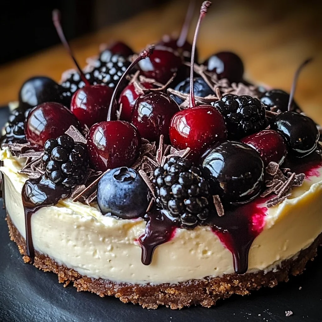 Bourbon Biscuit Cherry Cheesecake Tart