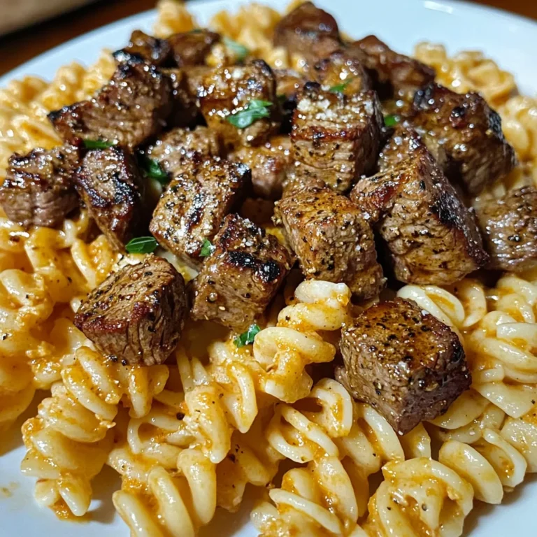 Cajun Steak Tips with Cheesy Parmesan Rotini