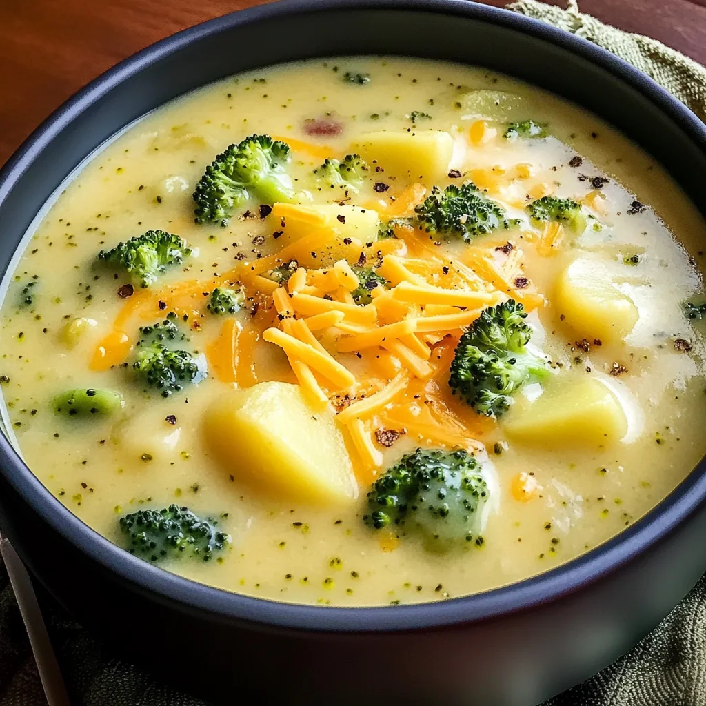 Cheddar Broccoli Potato Soup