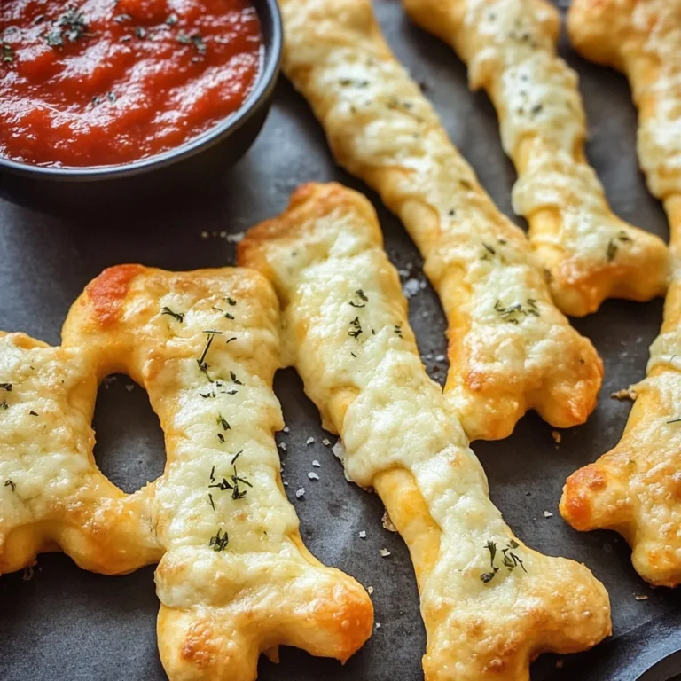 Cheesy Halloween Breadstick Bones