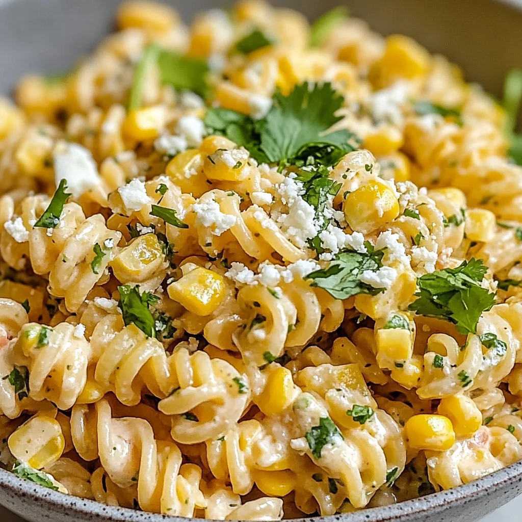 Easy Mexican Street Corn Pasta Salad