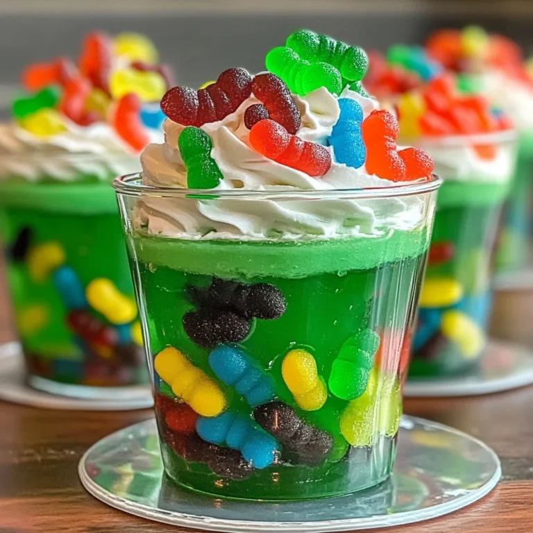 Gummy Worm Jello Cups Recipe