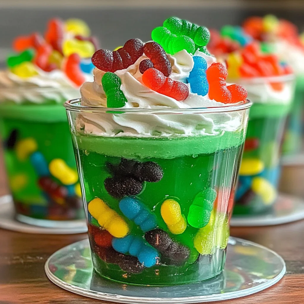 Gummy Worm Jello Cups Recipe