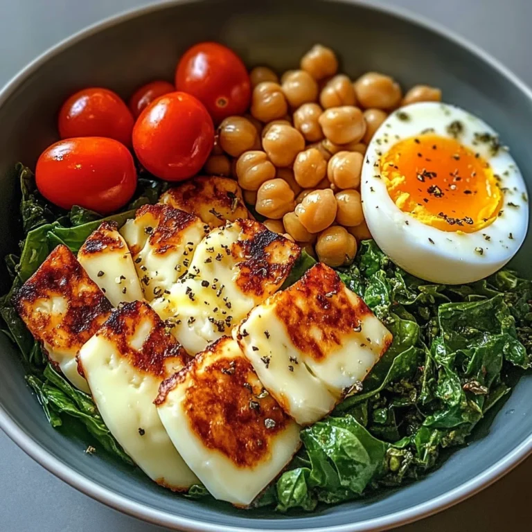 Halloumi & Chickpea Power Bowl with Soft-Boiled Egg