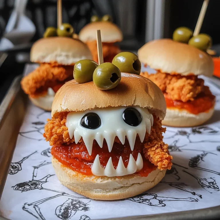 Halloween Chicken Parm Sliders