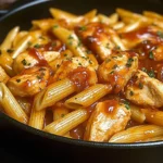 One-Pan Tangy Honey BBQ Chicken Penne