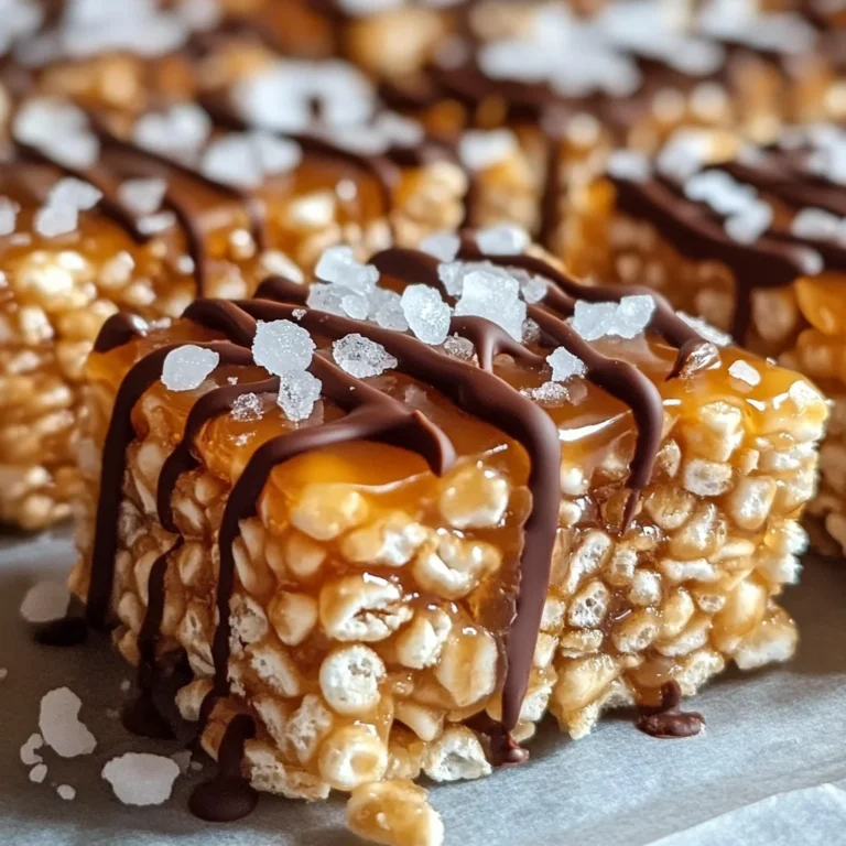 Salted Caramel Rice Krispie Treats: A Sweet & Salty Indulgence