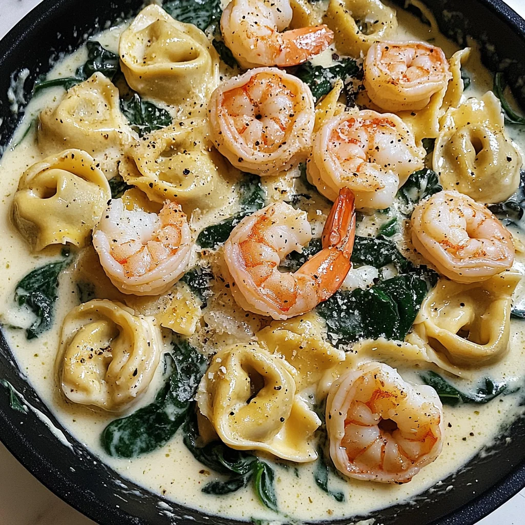 Shrimp Tortellini with Garlic Sauce