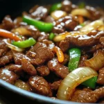 Sizzling Chinese Pepper Steak with Onions