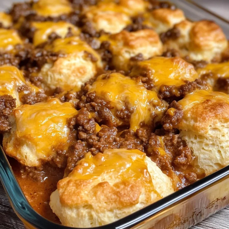 Sloppy Joe Biscuit Casserole