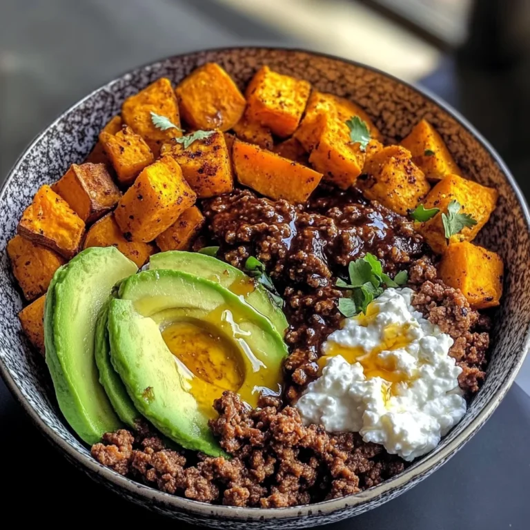 Sweet Potato, Beef & Avocado Protein Bowl