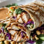 Thai Peanut Chicken Wraps