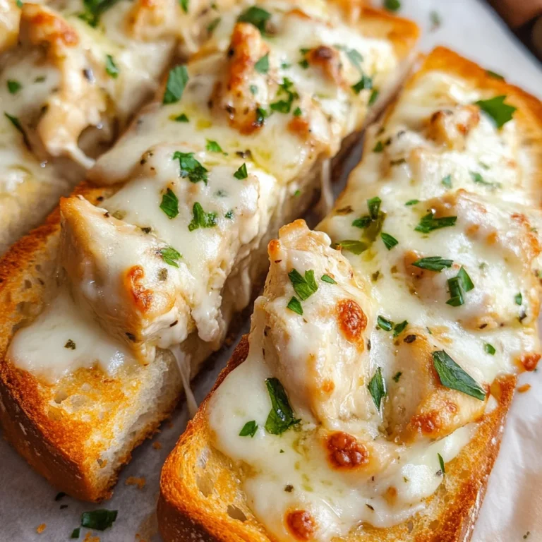 The Viral Chicken Alfredo Garlic Bread I'm Obsessed With