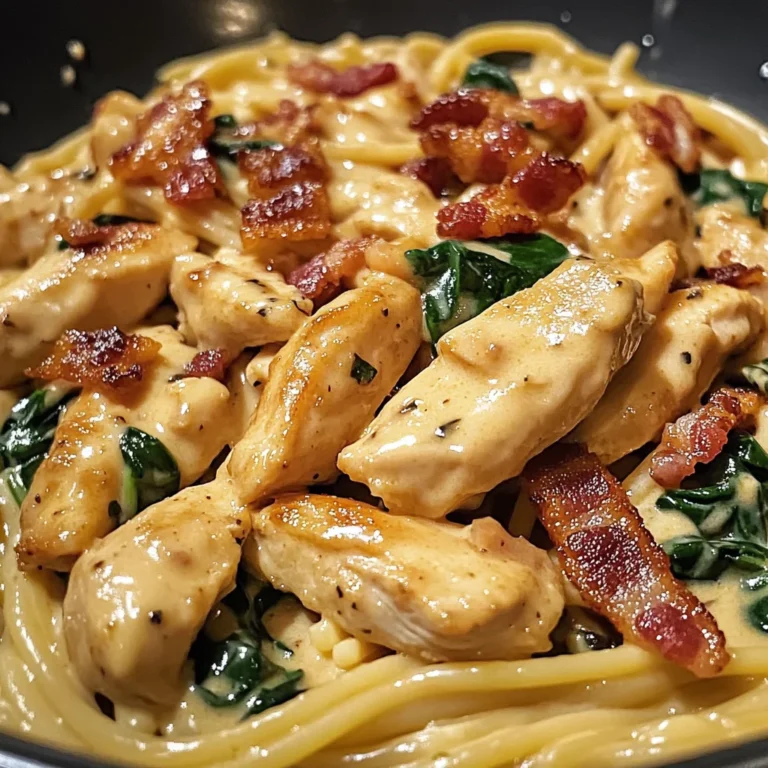 Zesty Honey BBQ Chicken Pasta with Creamy Bacon & Spinach